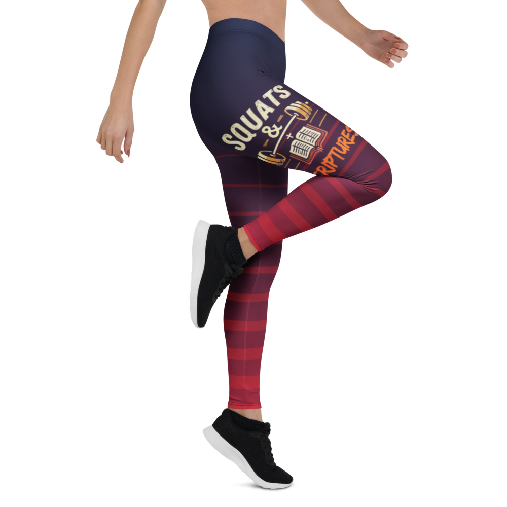 Squats & Scriptures Blue Gradient Leggings