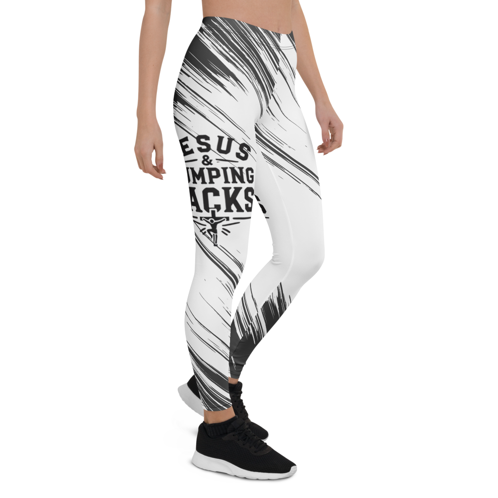 Jesus & Jumping Jacks Streaked Leggings
